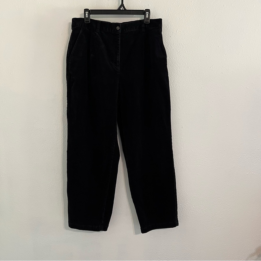 LL bean black vintage corduroy pants size 14P